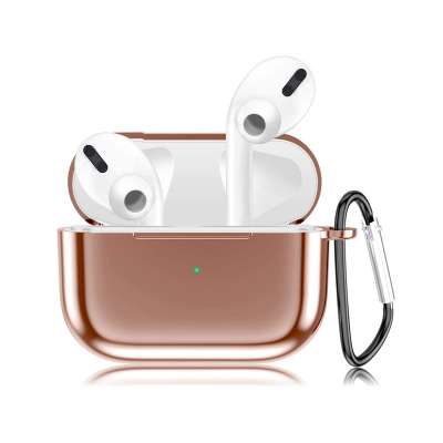 Electroplate Protective PC Case Luxury Stylish Skin Shockproof Anti-Scratch Portable Cover for AirPods Pro Charging Case