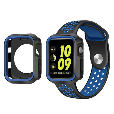 Double Color Full Protective Shockproof Scratch Resistant Soft TPU Frame Bumper Case Cover for iWatch Series 1/2/3/4/5