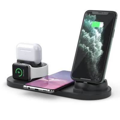 3 in 1 Wireless QI Fast Charger Dual Wireless Phone Charging Station for iWatch 5/4/3/2/1 for Airpods