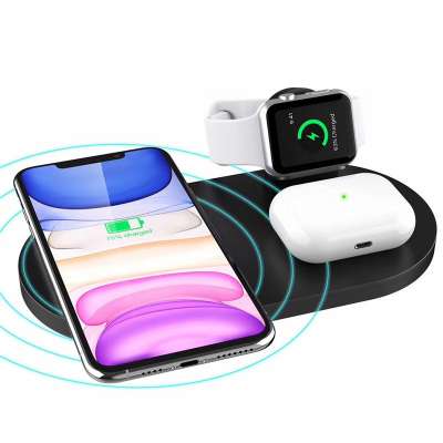 Latest 3 in 1 Qi-Certified Wireless Portable Charger for AirPods Pro for Apple Watch Series 5/4/3/2/1 for Iphone 11/11 Pro